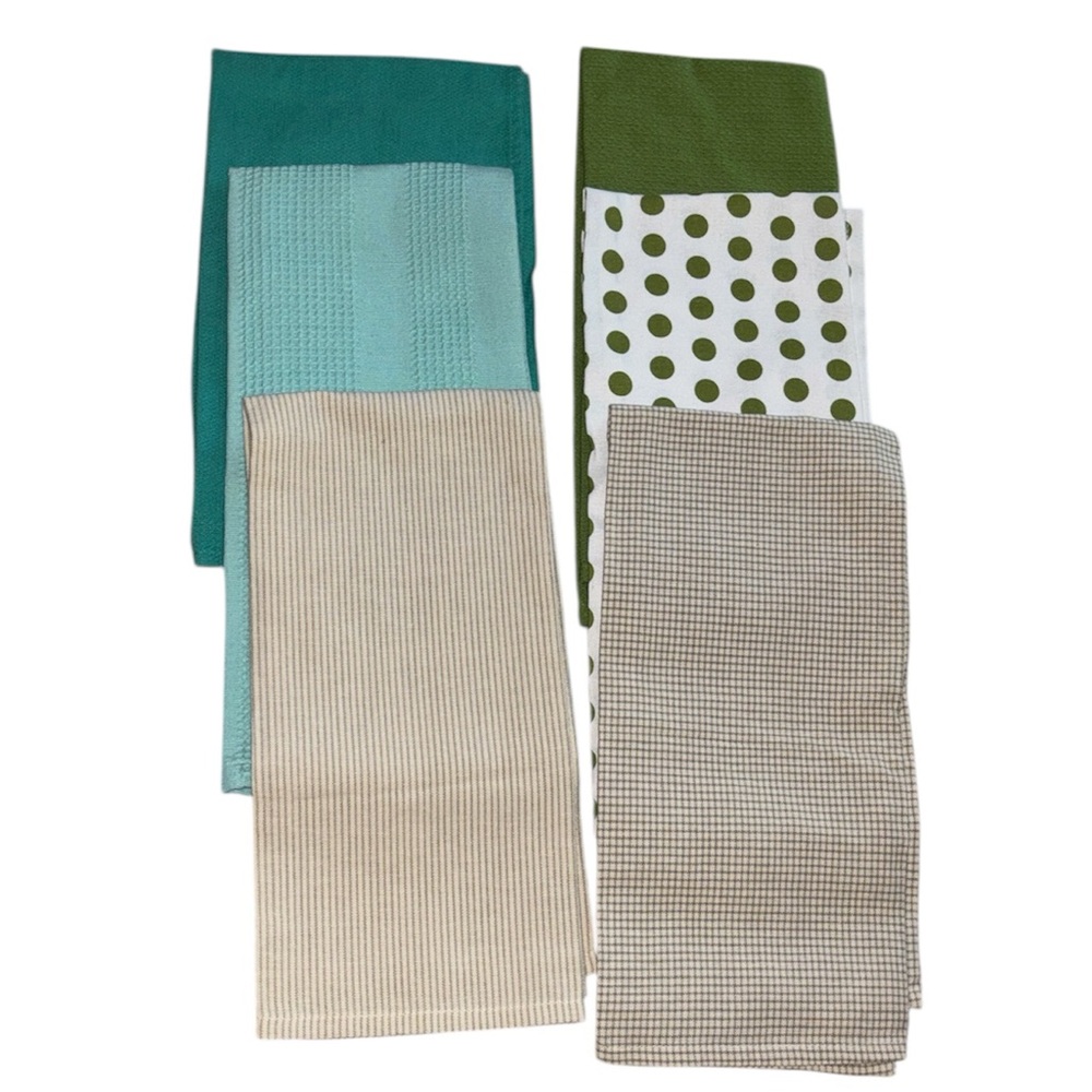 Six new dish towels